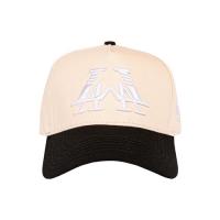 REFERENCE MIRRORED LA SNAPBACK CAP CREAM BLACK