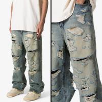 mnml ULTRA BAGGY DISTRESSED DENIM - VINTAGE BLUE