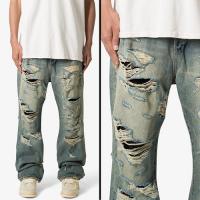 mnml ULTRA BAGGY DISTRESSED DENIM - VINTAGE BLUE