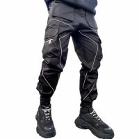 Guapi Clothing OBSIDIANBLACK REFLECTIVE CARGO PANT