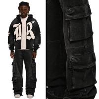 REPUTATION STUDIOS BAGGY CARGO DENIM - BLACK