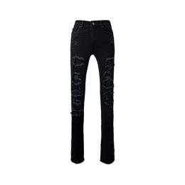 mnml X201 RHINESTONE SKINNY DENIM - BLACK