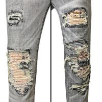 mnml X284 MOTO SKINNY DENIM - GREY/BLUE