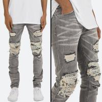 mnml X284 MOTO SKINNY DENIM - GREY/BLUE