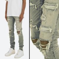 mnml X201 RHINESTONE SKINNY DENIM - BLUE