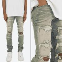 mnml X201 RHINESTONE SKINNY DENIM - BLUE