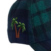 REFERENCE PARADISE LA (PLAID CHAINSTITCH) STRAPBACK CAP BLUE/GREEN