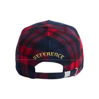 REFERENCE PARADISE LA (PLAID CHAINSTITCH) STRAPBACK CAP RED/BLUE