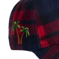 REFERENCE PARADISE LA (PLAID CHAINSTITCH) STRAPBACK CAP RED/BLUE