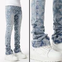 GUAPI AQUA BLUE EMBELLISHED DENIM V4