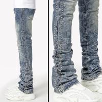 GUAPI AQUA BLUE RIVETS STACKED DENIM