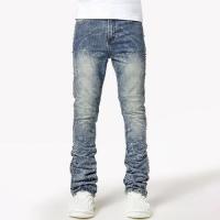 GUAPI AQUA BLUE RIVETS STACKED DENIM