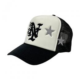 DROPOUT NEW YORK NY FLAMES TRUCKER CAP WHITE/BLACK