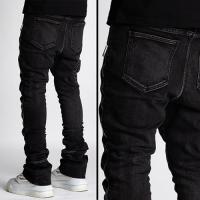 GUAPI IRON GREY STACKED ZIPPER DENIM