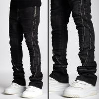 GUAPI IRON GREY STACKED ZIPPER DENIM