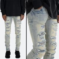 mnml X165 PAISLEY STRETCH SKINNY DENIM - BLUE/BLACK