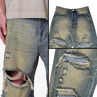 mnml ULTRA BAGGY ORANGE DUSTED DENIM - BLUE