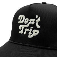 Free & Easy DON'T TRIP TWILL TRUCKER CAP - BLACK