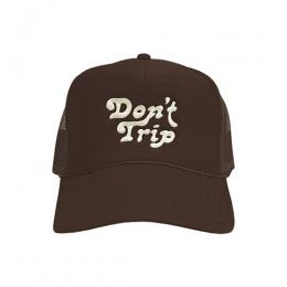 Free & Easy DON'T TRIP EMBROIDERED TRUCKER CAP - BROWN