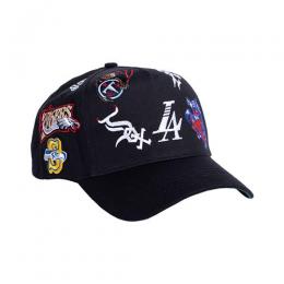 REFERENCE ALL OVER SNAPBACK CAP BLACK