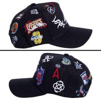 REFERENCE ALL OVER SNAPBACK CAP BLACK