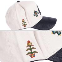 REFERENCE PARADISE LA BEADED SNAPBACK CAP CREAM BLACK