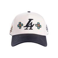 REFERENCE PARADISE LA BEADED SNAPBACK CAP CREAM BLACK