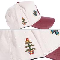 REFERENCE PARADISE LA BEADED SNAPBACK CAP CREAM BURGUNDY