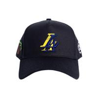 REFERENCE PARADISE LA MIRRORED SNAPBACK CAP BLACK YELLOW BLUE