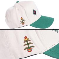 REFERENCE PARADISE LA BEADED SNAPBACK CAP CREAM GREEN