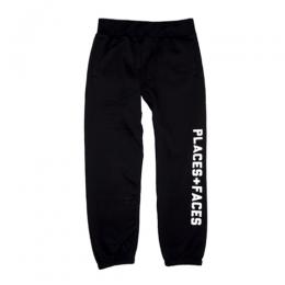 PLACES+FACES TRACK BOTTOMS SWEATPANTS / BLACK