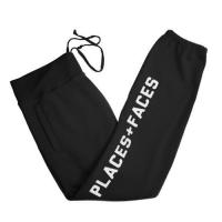 PLACES+FACES TRACK BOTTOMS SWEATPANTS / BLACK