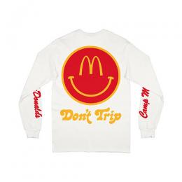 Free & Easy CAMP McDonald's BE HAPPY LS TEE WHITE