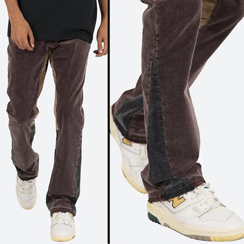 mnml B356 CORDUROY FLARE PANTS - BROWN | KingStar