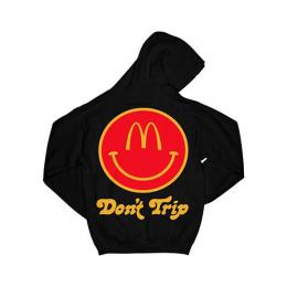 Free & Easy CAMP McDonald's BE HAPPY OG HOODIE BLACK