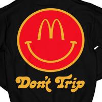 Free & Easy CAMP McDonald's BE HAPPY OG HOODIE BLACK