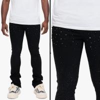 VALABASAS PARREL STACKED FLARE JEAN JET BLACK