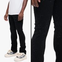 VALABASAS PARREL STACKED FLARE JEAN JET BLACK
