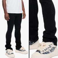 VALABASAS PARREL STACKED FLARE JEAN JET BLACK