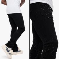 VALABASAS PARREL STACKED FLARE JEAN JET BLACK