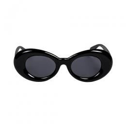 Petals and Peacocks NEVERMIND PUFF SUNGLASSES IN BLACK