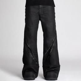 GUAPI OBSIDIAN BLACK WAXED ZIPPER DENIM