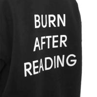 PLACES+FACES ”BURN AFTER REDING” SWEATER