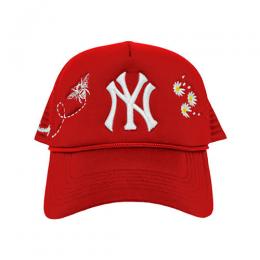 AGENT009 x RETROVERT NY TRUCKER CAP RED