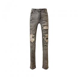 mnml X284 MOTO SKINNY DENIM - GREY/BLUE