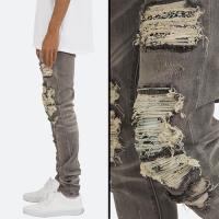 mnml X284 MOTO SKINNY DENIM - GREY/BLUE