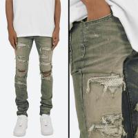 mnml X201 RHINESTONE SKINNY DENIM - BLUE
