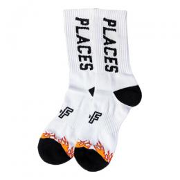PLACES+FACES WHITE FLAME SOCKS