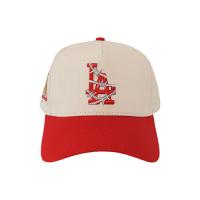 TWO18 WORLD FAMOUS LA SNAPBACK CAP - EGRET RED/WHITE