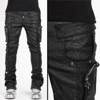 GUAPI ALL BLACK MONOGRAM EMBELLISHED DENIM